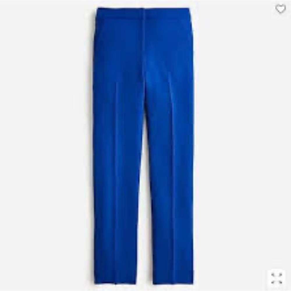 NWOT J.Crew Cameron Slim Crop Pants Royal Blue Linen Blend Trousers 6T Tall